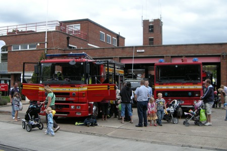Evesham Fire Station, Fire Engines on display