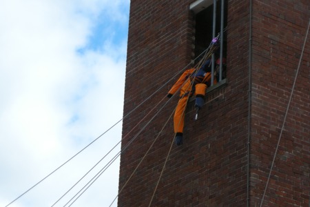 Tower rescue demonstration at Evesham